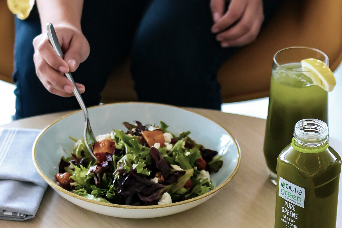 a plate of salad